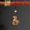 Cadena para Teléfono Llavero Caballo del Zodiaco Sándalo Tallado Artesanal Colgante de Bolsa de Dibujos Animados para Estudiantes para Llevar y Jugar