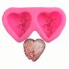 Molde para pastel con forma de rosa de amor doble, molde decorativo para pasteles, herramientas de cocina para hornear, molde para pasteles