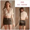 DZ Guiruo Lencería sexy estilo OL, cárdigan sexy, camisa de solapa, falda ajustada a la cadera, uniforme profesional, traje 088