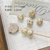 Té de Leche Color Cálido de Invierno Estrella Calabaza Caracola Cuentas Cuadradas Cuentas Redondas Cuentas de Cerámica Pulsera DIY Collar Cuentas