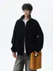 Temporada de primavera y otoño, peso pesado, bloques de color, corte holgado, casual, deportivo, cárdigan con doble cremallera, top extragrande para hombre