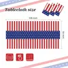 Mantel Desechable Estilo Nuevo Bandera Americana Transfronterizo, Engrosado, Impermeable y a Prueba de Aceite, Caminos de Mesa para Decoración de Fiestas 54x108 pulgadas