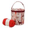 Bolsa Transfronteriza para Almacenamiento de Hilo, Bolsa Cubo Pequeña para Almacenamiento de Lana, Almacenamiento Portátil para Herramientas de Tejido, Cierre con Cremallera con Orificios, No se Atasca