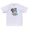 Camiseta de manga corta de la marca japonesa de moda BAPE, peso pesado de verano 240g algodón puro, camuflaje de cabeza de mono, tiburón mono, venta al por mayor transfronteriza