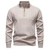 Nuevo Suéter Casual de Punto para Hombre Otoño e Invierno 2026, Tejido Jacquard con Media Cremallera para Hombre, Dropshipping Casual de Moda para Hombre