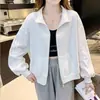 Chamarra corta de béisbol elegante y moderna para mujeres petite, nueva colección otoño 2026, sudadera jacket casual deportiva estilo coreano