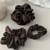 Scrunchie pequeno de cetim sedoso estilo francês, casual e sofisticado, para mulheres, prendedor de cabelo grande, elástico de cabelo, acessório de cabelo atacado