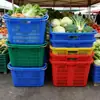 Cesto de Viragem Espessado de Grau Alimentício Cesto de Viragem de Plástico Cesto de Legumes Frutos do Mar Frutas Armação de Plástico Armação de Plástico Retangular