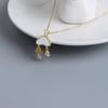 Collar de Oso con Alas de Ángel Simple Elegante Estilo Coreano Diseño Nicho para Mujer Lujo Ligero Corazón Conejo Cadena de Alta Gama