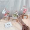 Empaque Individual de Rosa Caja Transparente Portátil para Arreglo Floral Caja Plegable Navideña para Flores Cubo de Abrazo Empaque para el Día del Maestro
