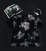 Camiseta tie-dye lavada de algodón puro de peso pesado de 230 g, retro transfronteriza, talla grande, corte holgado, hombros caídos, manga corta moderna, venta al por mayor