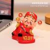Adorno Dios de la Riqueza Soporte para Teléfono Móvil Decoración de Escritorio de Oficina Regalo Regalo de Año Nuevo Muñeco de Resina Adorno Pequeño Nuevo Estilo