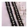 Popular estilo Chanel lã fita frisada pérola renda cinto acessórios DIY roupas casaco colarinho cinto decoração