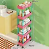 Estante de Almacenamiento para Baño, Carrito Móvil para Baño, Estante de Almacenamiento para Detergente de Lavandería, Estante de Almacenamiento para Baño con Ruedas, Estante de Almacenamiento para el Hogar