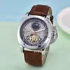 Dropshipping Forsining Esqueleto Completo Correa de Cuero Genuino Impermeable Reloj Mecánico Automático para Hombre Reloj para Hombre