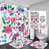 Cortina de ducha simple con estampado digital de flores, cortina impermeable para baño, cortina divisoria para baño, cortina de ducha al por mayor, se puede personalizar