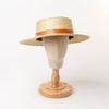 Sombrero de paja de estilo coreano para primavera y verano, con cinturón de cuero, para niños, con parte superior plana, ideal para viajes al aire libre y vacaciones.
