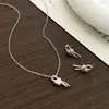 Collar de Nudo de Cuerda Trenzada de Plata de Ley 925 para Mujer Estilo Coreano Moda Commuter Celebridad de Internet Ins Mismo Estilo que el Libro Rojo Nudo Cadena Clavícula