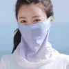 2025 Nueva Máscara de Protección Solar Extensa para Mujeres Atractivas, Seda de Hielo, Fresca, Anti-UV, Máscara Facial para Ciclismo al por Mayor