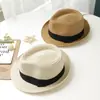 Sombrero de paja para niños verano niños Sombrero Jazz británico niños sombrero de viaje Niñas sombrero fresco sombrero de pescador sombrero de bebé moda