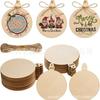 Manualidades de Madera Pre-hechas Piezas de Madera en Blanco Decoración de Hombre de Jengibre de Pascua Adornos de Navidad Etiquetas de Regalo DIY