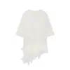 Para Exportação Europeia e Americana Transfronteiriça Roupas Femininas Aliexpress Popular Outono Simples Solto Costura Renda Camisetas Tops