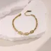 Pulsera de Doble Capa y Una Sola Capa con Mariposa y Trébol de Cinco Hojas para Mujer, Acero de Titanio, Nácar, Acero Inoxidable, No se Desvanece, Moderna y Exquisita, Varios Estilos de Joyería