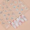 Redanco5D Embutido Popular Adesivos para Nail Art de Natal Laser Dourado e Prateado Cristal de Gelo Floco de Neve Adesivos para Unhas Dr1324