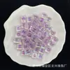 Cuentas cuadradas tipo sándwich de color UV chapado 12*12mm accesorios para joyería hechos a mano DIY accesorios suministro para transmisiones en vivo de celebridades de internet venta al por mayor
