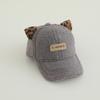 Sombrero de Niños Estilo Coreano Otoño e Invierno Gorra de Béisbol Cuernos de Diablo Dibujos Animados Polar Forro Polar Guardería Gorra de Béisbol para Bebé Exportación