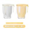 Taza de Fruta Portátil de Doble Capa con Tenedor, Gran Capacidad, Drenable, a Prueba de Fugas, Ideal para Picnic, Taza de Fruta para Ensalada que Mantiene la Frescura