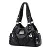Bolsa de motocicleta vintage de couro macio transfronteiriça modelo novo 2025 bolsa transversal de ombro moderna europeia e americana em estoque qualidade Amazon bolsa feminina