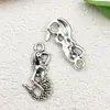 Accesorios para joyería diy aleación plata antigua vida marina concha delfín pulpo caballito de mar tortuga colgante colgante de llavero