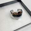 Pulsera Metálica de Amor de Personalidad Europea y Americana Estilo Frío Simple Ancho Abierto Exagerado de Nicho Pieza de Mano de Alta Calidad