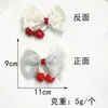Adorno de Encaje de Oro y Plata Transfronterizo Cereza Lazo Grande Hecho a Mano DIY Accesorios para el Cabello Ropa Zapatos Sombreros Accesorios de Decoración para Mascotas
