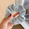 Scrunchie de Alta Qualidade Estilo Coreano para Mulheres, Elástico de Cabelo com Laço de Tecido da Moda, Acessório de Cabelo Corda para Coque Doce e Fofo