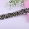 Explosões Transfronteiriças Suprimento Direto Roupas e Vestuário Acessórios Têxteis para Casa Renda DIY Artesanal Seda Dourada e Prateada Fileira Dupla Estilo Pequeno Fita