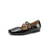 Zapatos Casuales Suaves de Tacón Bajo, Zapatos de Princesa de Punta Cuadrada Poco Profundos, Zapatos de Estudiante, Bailarinas con Hebilla, Tallas 32-43, Zapatos Amazon