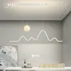 Araña de Restaurante Normcore de Espectro Completo Lámpara LED Tira Lunar Nueva Línea de Diseñador 2025 Lámparas de Barra