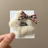 Pinza para el Cabello de Felpa con Lazo de Estrella Dulce para Mujer, Pinza para el Flequillo Lateral, Accesorio para el Cabello con Decoración para la Frente