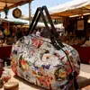 Bolsa de Compras Dobrável Verde Japonesa Viagem Ombro Portátil Espessada Bolsa de Compras de Vegetais Supermercado Bolsa Verde Bolsa de Transporte 210D