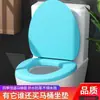 Capas de assento de vaso sanitário de espuma, anéis de vaso sanitário de espuma macia, atacado, estilo antigo, espessados, espuma macia, azul e branco, capas de assento de vaso sanitário macias