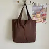 Sacola de compras dobrável, portátil, cor sólida, bolsa tote de poliéster não-nylon, grande capacidade, à prova d'água, bolsa de ombro para compras de supermercado, bolsa ecológica