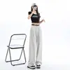 Figura de pera jeans retro de pierna ancha mujer tiro alto cubre caderas cubre vientre ajustados caen sueltos versátiles pantalones largos mujer