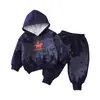 Conjunto de Ropa de Otoño e Invierno para Niños 2026 Nuevo Moda Sudadera con Capucha de Felpa para Niños Conjunto de Dos Piezas Ropa de Invierno para Bebé