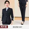 Novo Conjunto de Terno Profissional Feminino Estilo Chinês para Outono, Uniforme de Trabalho para Recepção de Hotel e Garçom