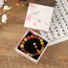 Caja de Empaque Cubierta Cielo y Tierra con Flor y Brocado Estilo Chino Caja de Papel para Empaque de Joyería Caja de Exhibición Larga para Regalo