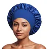 Touca de Cetim de Alta Elasticidade de Aba Larga Transfronteiriça da Amazon Chapéu para Cuidados com o Cabelo de Salão de Beleza Feminino Chapéu para Pós-parto Quimioterapia
