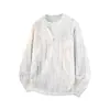 Camiseta masculina de outono da moda, tie-dye texturizado personalizado para homens e adolescentes, falsa peça dupla, solta e confortável