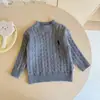 Ropa Infantil Suéteres Otoño Invierno Nuevas Llegadas Niños Niñas Bebé Suave Pegajoso Bordado Suéter de Punto Tejidos Suéter de Punto Trenzado Infantil